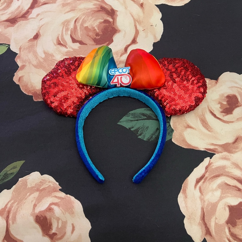 Epcot 40th Anniversary Rainbow Sequin Ears